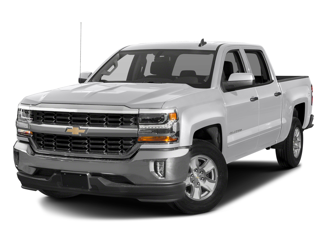 2018 Chevrolet Silverado 1500 LT in Silver Ice Metallic — front three-quarter view