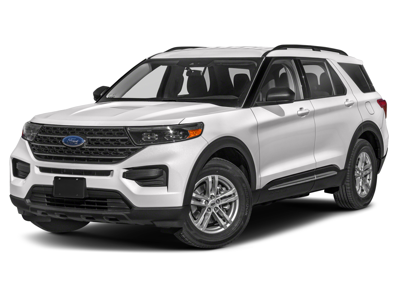 2023 Ford Explorer XLT in Gray Metallic — front three-quarter view