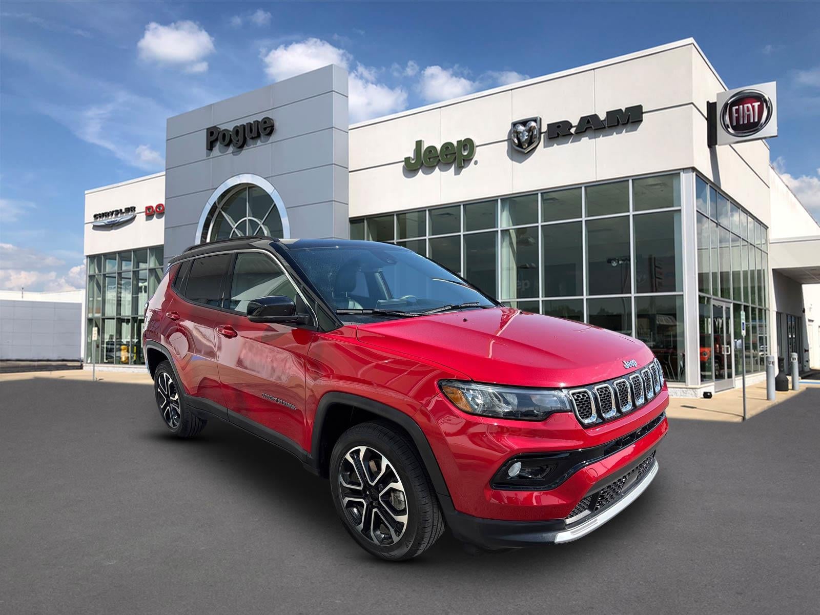 2023 Jeep Compass Limited 4x4 in Red — front three-quarter view