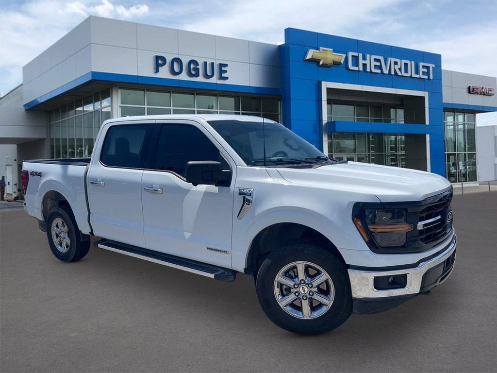 2024 Ford F-150 XLT in White — front three-quarter view