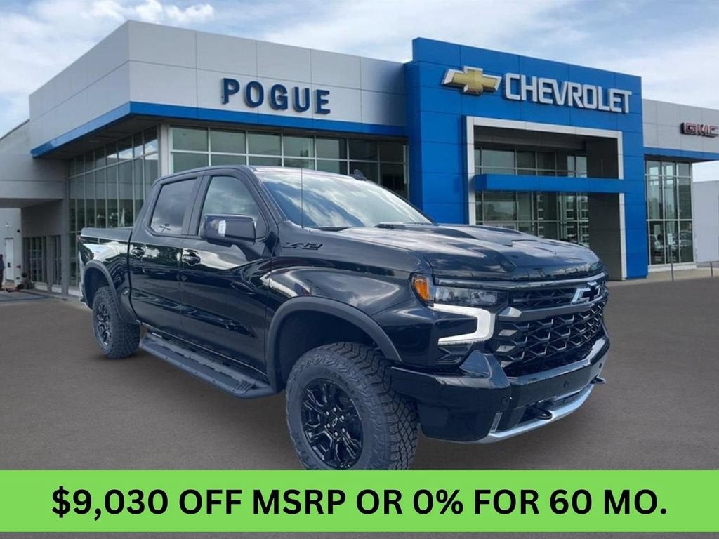 2026 Chevrolet Silverado 1500 ZR2 in Black — front three-quarter view