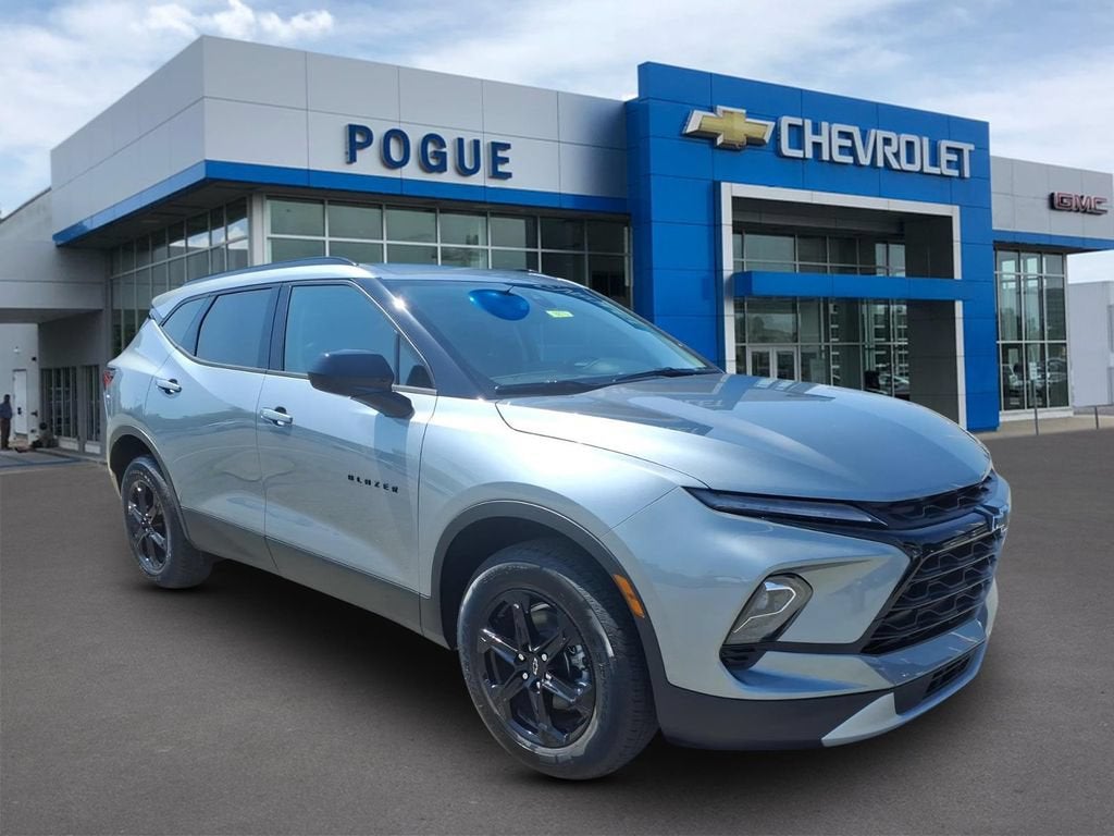 2026 Chevrolet Blazer LT in Sterling Gray Metallic — front three-quarter view