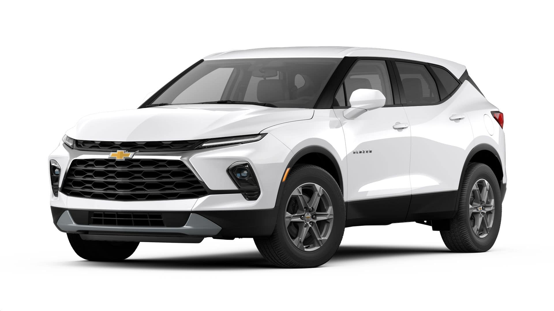2026 Chevrolet Blazer LT in Summit White — front three-quarter view