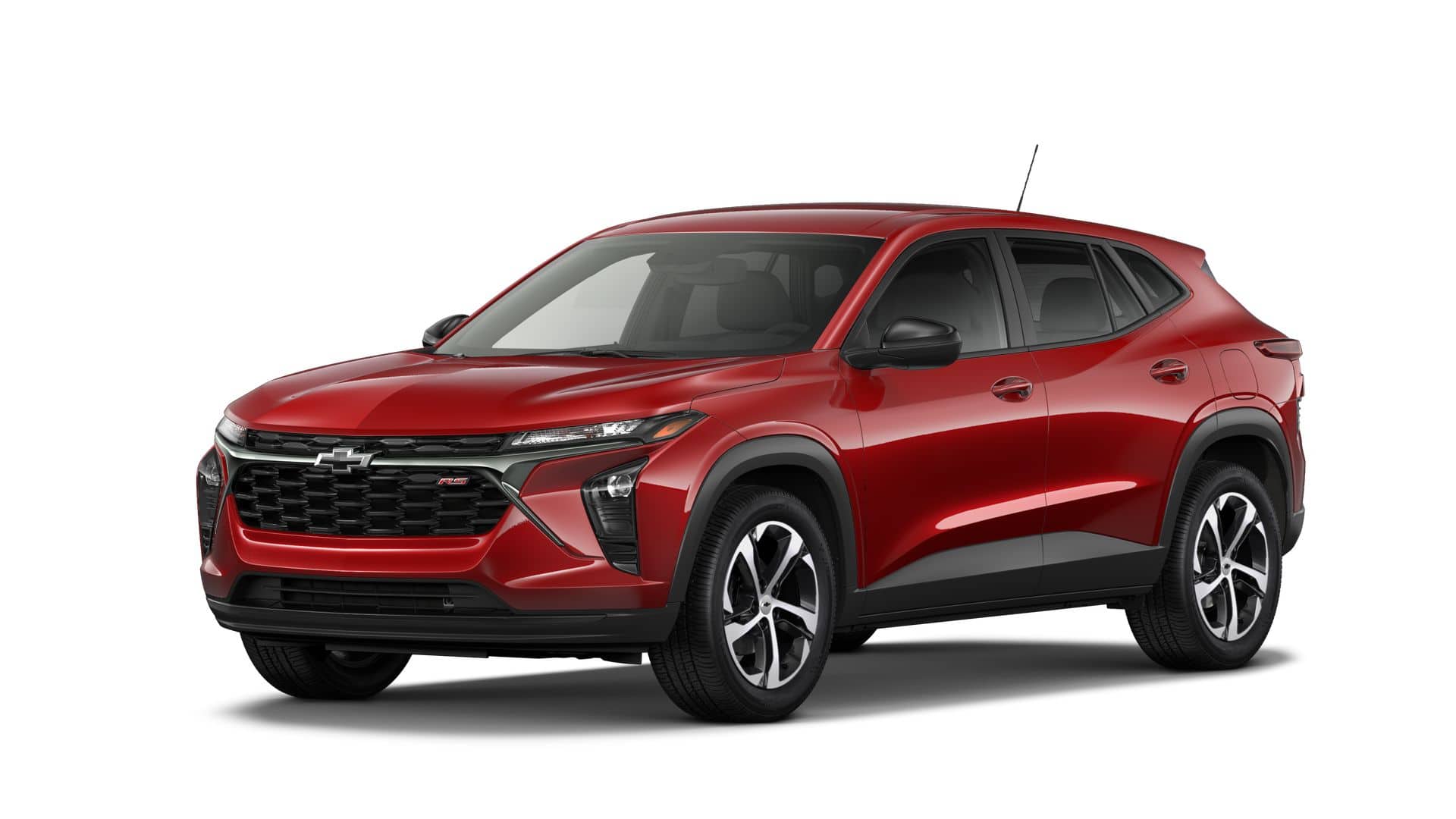 2026 Chevrolet Trax 1RS in Apex Red — front three-quarter view