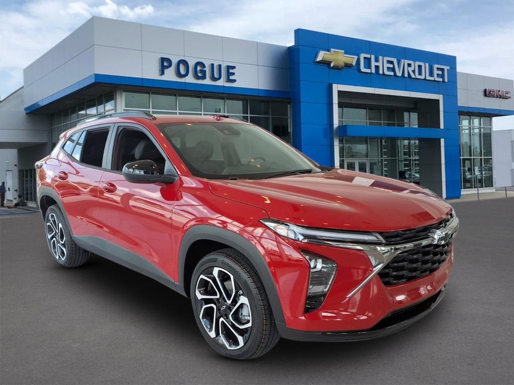 2026 Chevrolet Trax 2RS in Apex Red — front three-quarter view