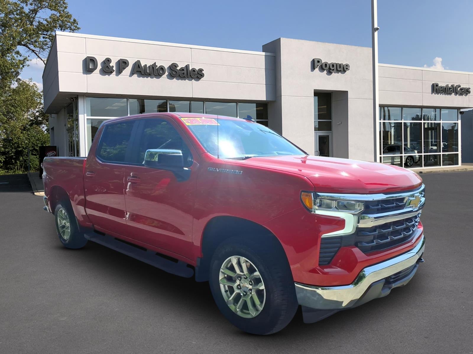 2022 Chevrolet Silverado 1500 LT LT1 in Red Hot — front three-quarter view